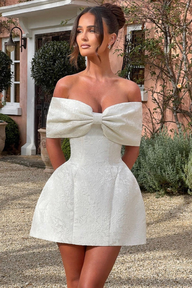 BABYBOO Raquel Mini Dress in Ivory