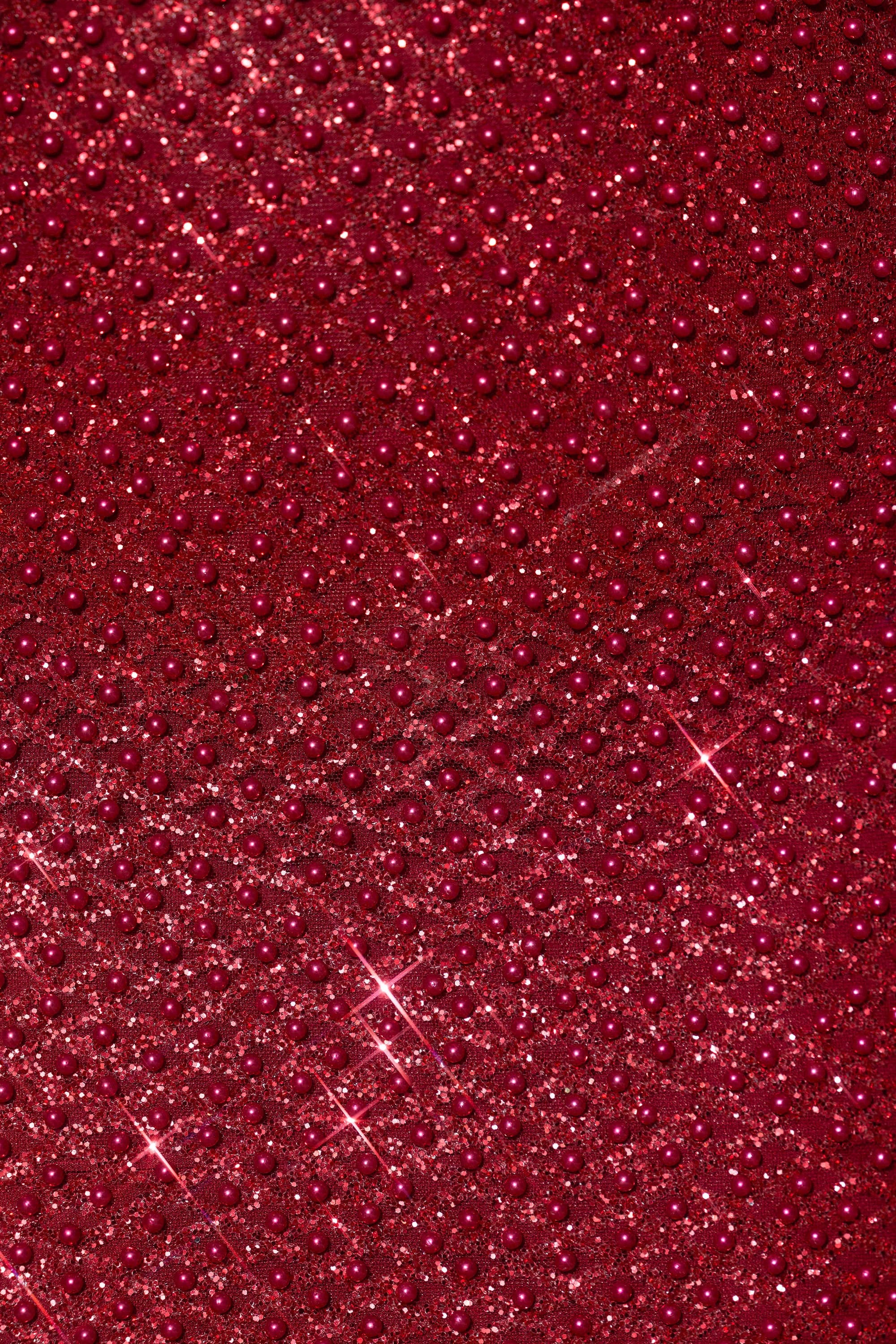 Oh Polly Embellished Midi Dress in Red