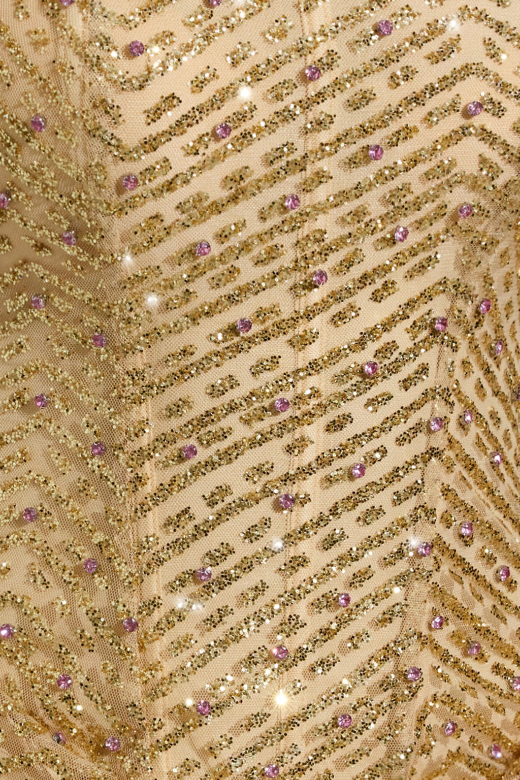 Oh Polly Embellished Mini Dress in Gold