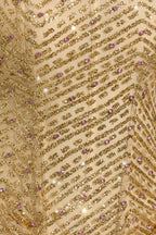 Oh Polly Embellished Mini Dress in Gold